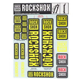 UNIVERSAL DECAL KIT FLUORESCENT YELLOW COLOR FOR FORKS ROCK SHOX 35 mm