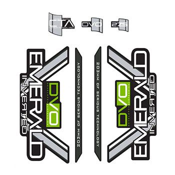 DECAL KIT BLACK FOR FORK DVO EMERALD, 27,5