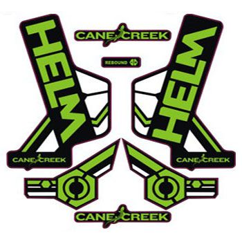 DECAL KIT GREEN-BLACK FOR FORK CANE CREEK HELM